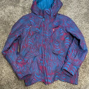 Burton Multicolor Ski Jacket with Abstract Design